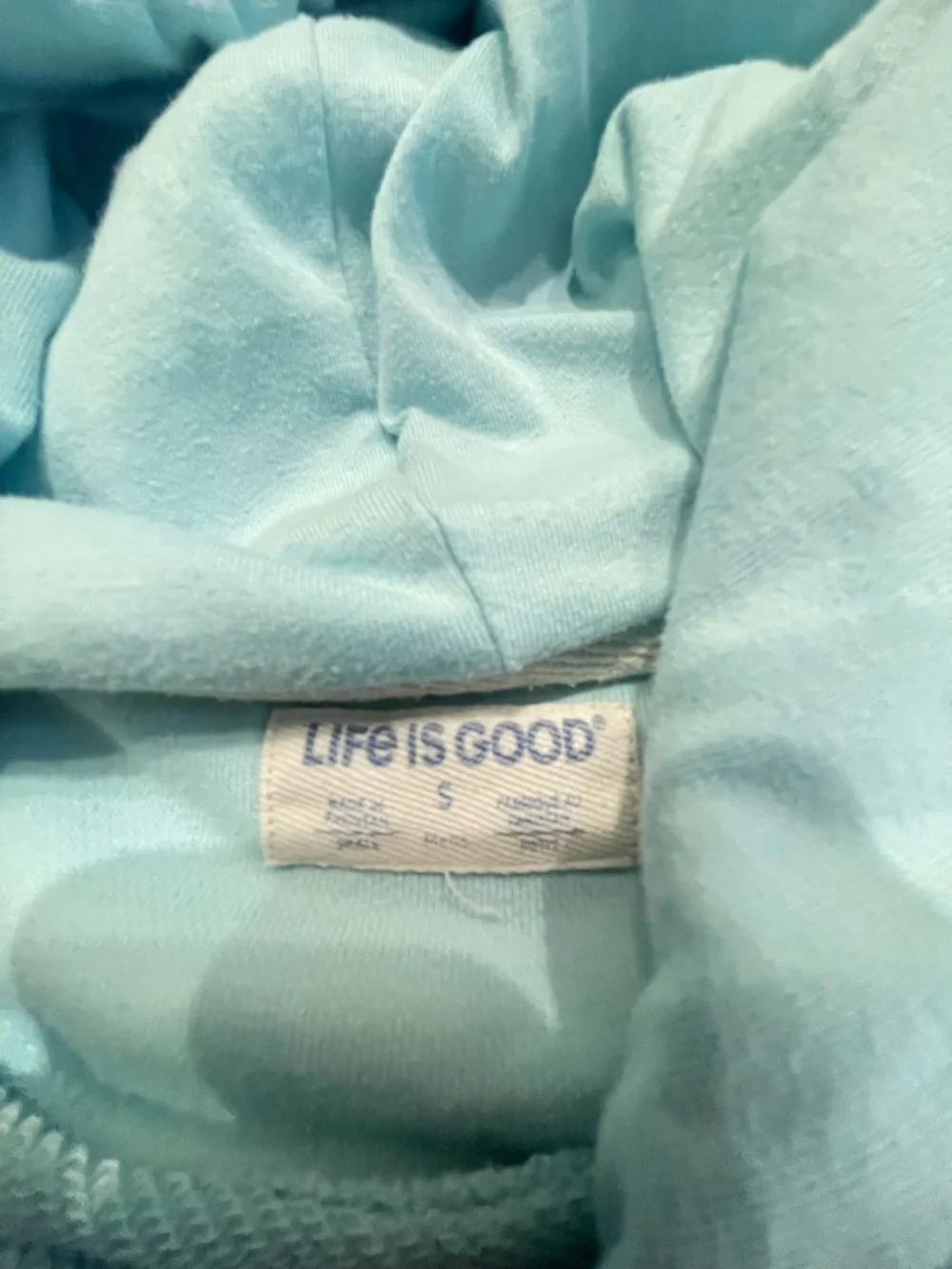 Life Is Good Light Blue 'On The Lake' Hoodie Boats - Picture 4 of 5